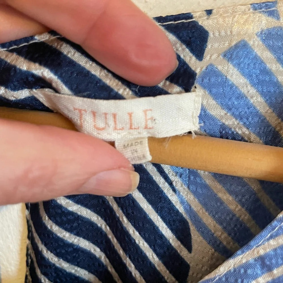 Tulle Shift Dress Geometric print size M - Picture 2 of 5